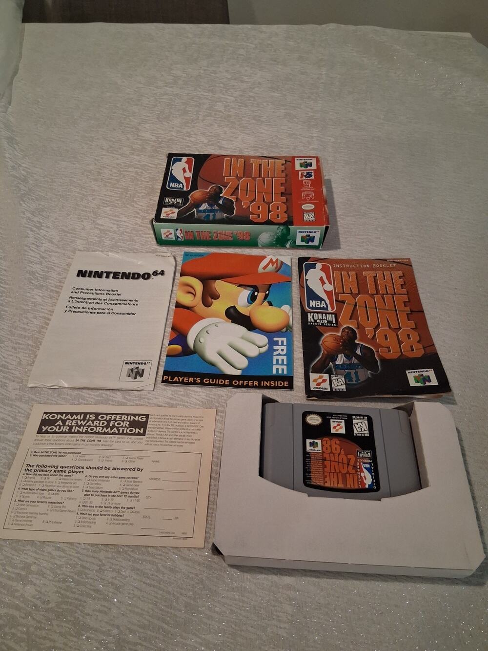 NBA In The Zone 98 Nintendo 64 N64 Game Authentic Complete In Box CIB w/Inserts
